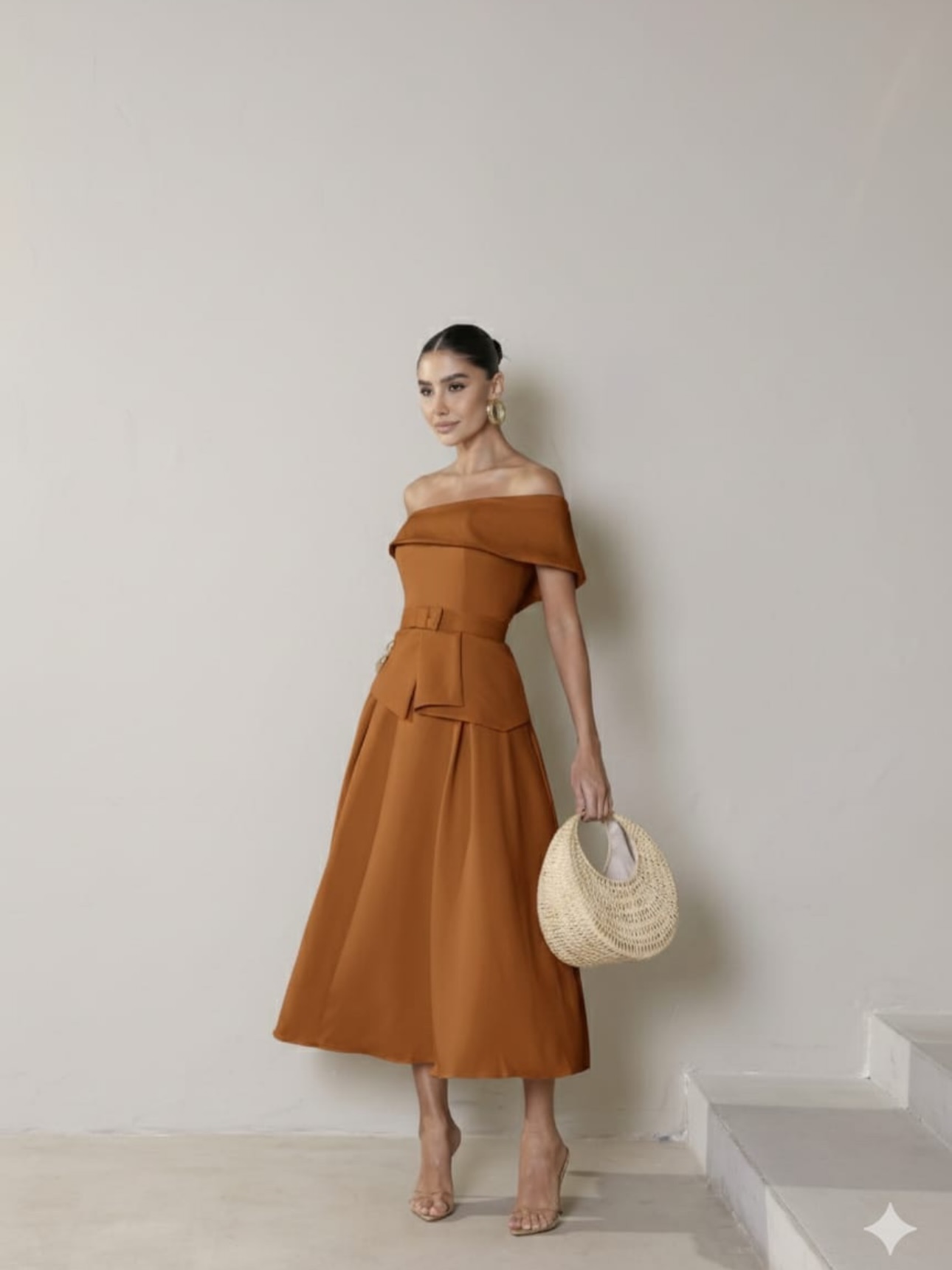 Vestido Rodado Terracota